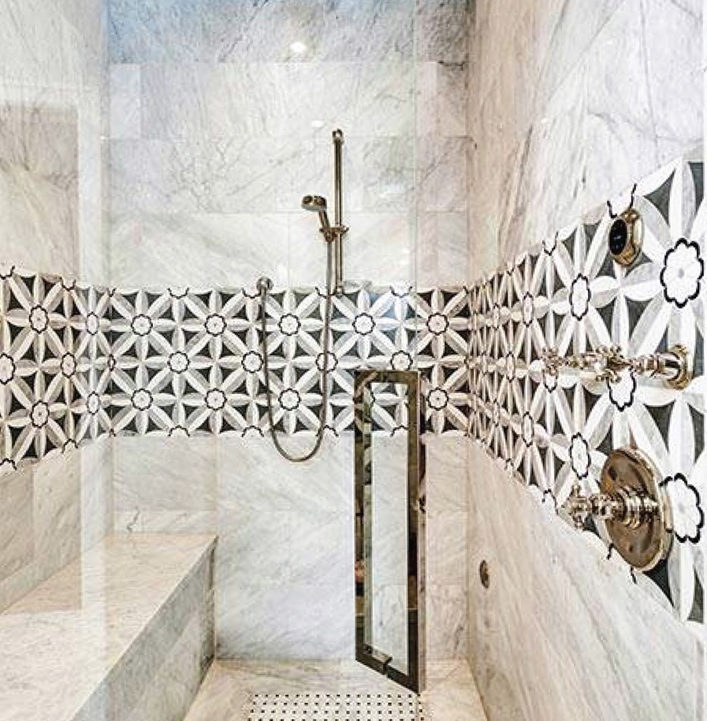 Creating a Modern Bathroom Design With Mosaic Tiles - NewRavenna EDieShower 1010x1030